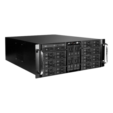 D-410-BN38SA-T, 1x Slim 5.25&quot; 38x 2.5&quot; Hotswap, E-ATX, Black, 4U Chassis