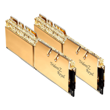 16GB Kit (2 x 8GB) Trident Z Royal DDR4 3200MHz, CL14, Gold, RGB LED, DIMM Memory