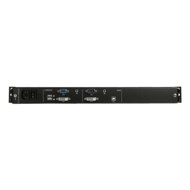 RKCOND17HD, Dual Rail Rackmount KVM Console HD 1080p - Single Port DVI/VGA KVM w/17&quot; LCD Monitor for Server Rack