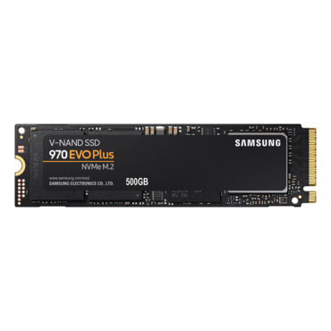 500GB 970 EVO Plus, 3500 / 3200 MB/s, V-NAND 3-bit MLC, PCIe NVMe 3.0 x4, M.2 2280 SSD