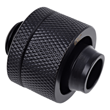 Eiszapfen 19/13mm (OD 3/4" ID 1/2")  G1/4" Compression Fitting - Deep Black