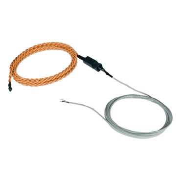 Low-Cost Liquid Detection Sensor, Rope-Style - Length 100 ft water sensor cable, 10 ft 2-wire cable