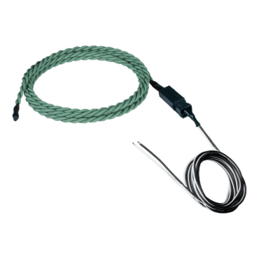 Chemical Detection Sensor, Rope-Style - Length 1 ft water sensor cable, 5 ft 2-wire cable