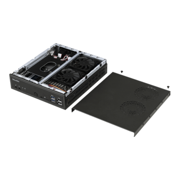 DH310S, Intel® H310 Chipset, 2x DDR4 SO-DIMM, 1x M.2 NVMe/SATA, 1x 2.5" HDD/SSD, 90W Power Adapter, Mini PC Barebone