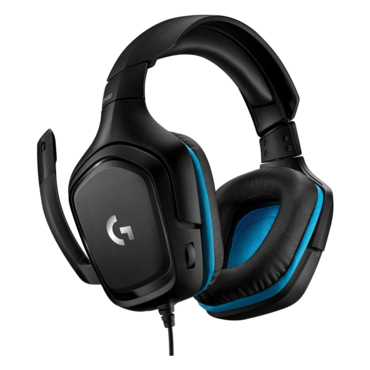 G432, Virtual 7.1 Surround Sound, Wired, Black/Blue, Gaming Headset