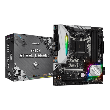 B450M Steel Legend, AMD B450 Chipset, AM4, HDMI, microATX Motherboard