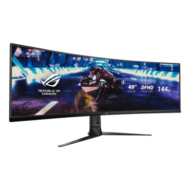 ROG Strix XG49VQ, Curved, DisplayHDR™ 400, 49" VA, 3840 x 1080 (DFHD), 4 ms, 144Hz, FreeSync™ Premium Pro Gaming Monitor