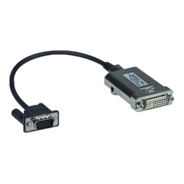 Digital DVI to analog VGA, female DVI-D input to male VGA output connectors