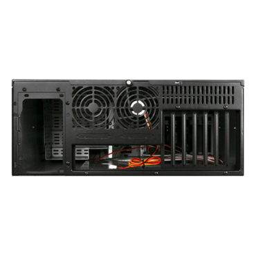 D Storm D406SE-B6SL-SL, Silver HDD Handle and Bezel, 2x 5.25", 4x 3.5" Drive Bays, 6x 3.5" Hotswap Bays, No PSU, ATX, Black/Silver, 4U Chassis