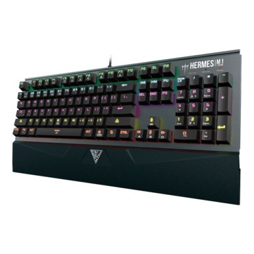 GAMDIAS HERMES M1 7 color Mechanical Gaming Keyboard with Blue Switches / Attachable Palm Rest
