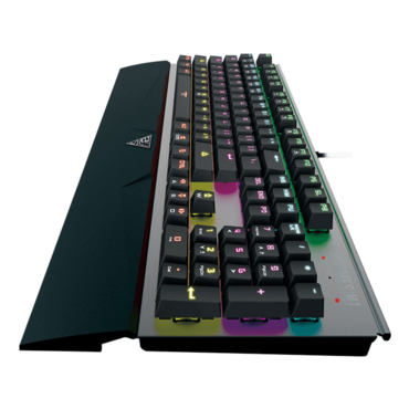 GAMDIAS HERMES M1 7 color Mechanical Gaming Keyboard with Blue Switches / Attachable Palm Rest
