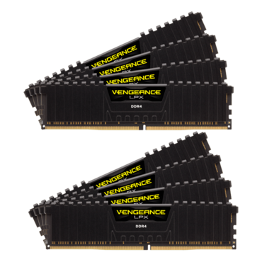 128GB Kit (8 x 16GB) VENGEANCE® LPX DDR4 2933MHz, CL16, Black, DIMM Memory