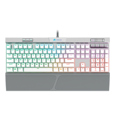 K70 RGB MK.2 SE, Per Key RGB, Cherry MX Speed Silver, Wired, White, Mechanical Gaming Keyboard