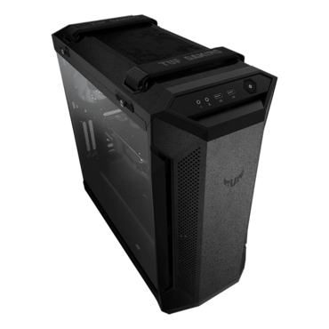 TUF Gaming GT501, Tempered Glass, No PSU, E-ATX, Black Mid Tower Case