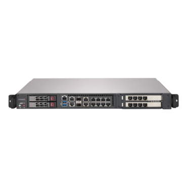 SuperServer 1019D-4C-FHN13TP, 1U, Intel® Xeon® D-2123IT, 4x SATA, 1x M.2, 4x DDR4, 2x 10G SFP+, 2x 10GbE, 9x 1GbE, 350W PSU