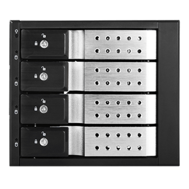 BPN-DE340HD-SILVER Trayless 3x 5.25&quot; to 4x 3.5&quot; 12Gb/s HDD Hot-swap Rack