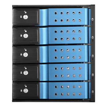 BPN-DE350HD-BLUE Trayless 3x 5.25&quot; to 5x 3.5&quot; 12Gb/s HDD Hot-swap Rack