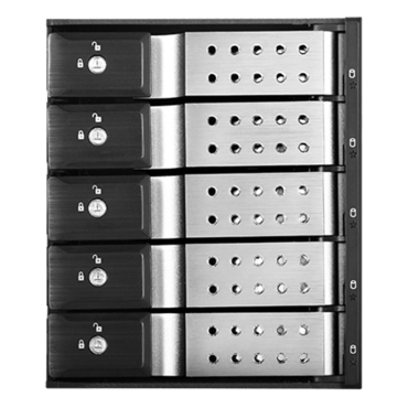BPN-DE350HD-SILVER Trayless 3x 5.25&quot; to 5x 3.5&quot; 12Gb/s HDD Hot-swap Rack
