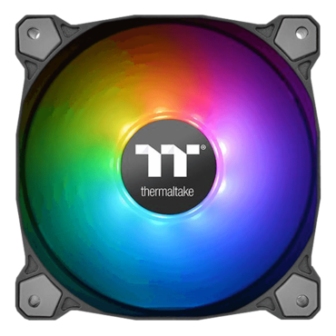 Pure 12 ARGB Sync Radiator Fan TT Premium 3 x 120mm, w/ Controller, ARGB LEDs, 1500 RPM, 56.4 CFM, 25.8 dBA, Cooling Fans