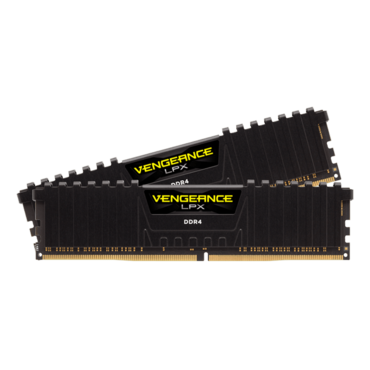 64GB Kit (2 x 32GB) VENGEANCE® LPX DDR4 2666MHz, CL16, Black, DIMM Memory
