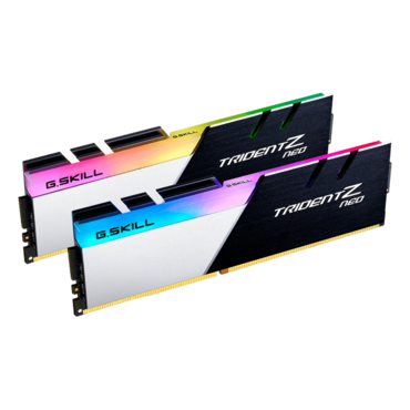 32GB Kit (2 x 16GB) Trident Z Neo DDR4 3600MHz, CL16-19-19-39, Black-Silver, RGB LED, DIMM Memory