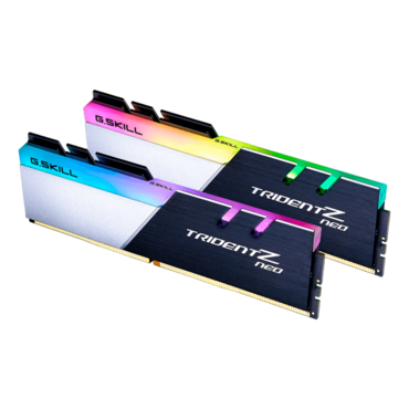 16GB Kit (2 x 8GB) Trident Z Neo DDR4 3600MHz, CL18-22-22-42, Black-Silver, RGB LED, DIMM Memory