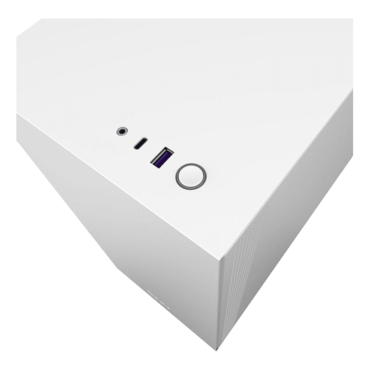 H510i, Tempered Glass, No PSU, ATX, Matte White, Mid Tower Case