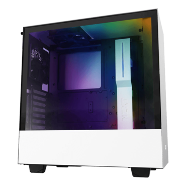 H510i, Tempered Glass, No PSU, ATX, Matte White, Mid Tower Case