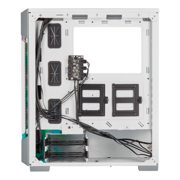 iCUE 220T RGB Airflow, Tempered Glass, No PSU, ATX, White, Mid Tower Case