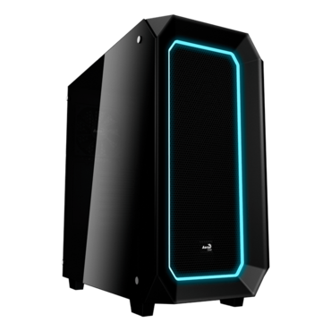 Project 7, Tempered Glass, No PSU, ATX, Black, Mid Tower Case