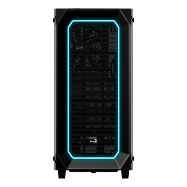 Project 7, Tempered Glass, No PSU, ATX, Black, Mid Tower Case