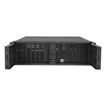 D-300-PFS, Black Bezel, 2x 5.25", 6x 3.5" Drive Bays, No PSU, ATX, Black, 3U Chassis