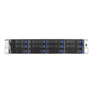 IW-RS212-02M-CR550.H, 12x 3.5"/2.5" External Bays, 2x 2.5" Internal Bays, 550W Rdt PSU, EEB, Black/Grey, 2U Chassis - TAA Compliant