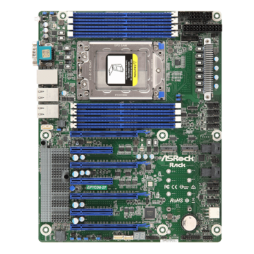 EPYCD8-2T, AMD SoC, SP3, DDR4-3200 1TB LRDIMM / 8, 2 x M.2, VGA, 10GbLAN / 2, ATX Motherboard