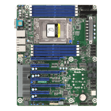 EPYCD8-2T, AMD SoC, SP3, DDR4-3200 1TB LRDIMM / 8, 2 x M.2, VGA, 10GbLAN / 2, ATX Motherboard