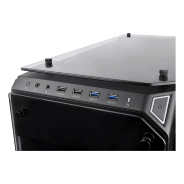 View 71 TG ARGB, Tempered Glass, No PSU, E-ATX, Black, Full Tower Case