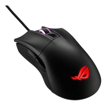 ROG Gladius II Core, RGB, 6200-dpi, Wired, Black, Optical Gaming Mouse