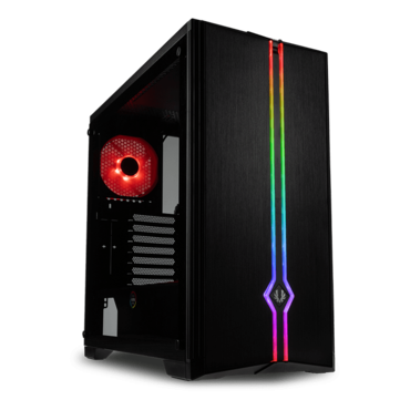 Saber TG, Tempered Glass, No PSU, E-ATX, Black, Mid Tower Case