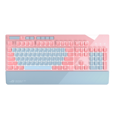 ROG Strix Flare PNK LTD, Per-Key RGB, Cherry MX Red, Wired, Pink/Grey, Mechanical Gaming Keyboard