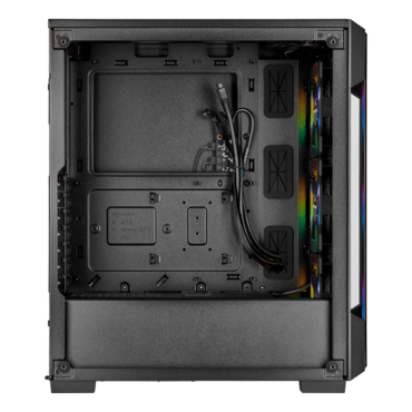 iCUE 220T RGB, Tempered Glass, No PSU, ATX, Black, Mid Tower Case