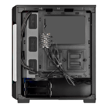 iCUE 220T RGB, Tempered Glass, No PSU, ATX, Black, Mid Tower Case