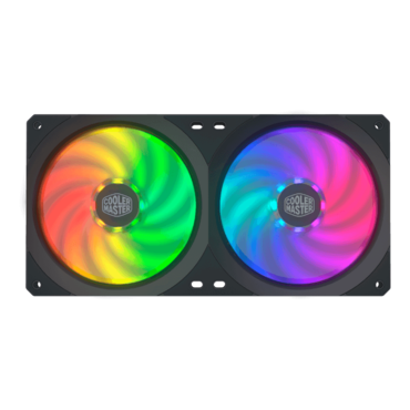 MasterFan SF240R ARGB 240mm, w/ Controller, ARGB LEDs, 1800 RPM, 2 x 43 CFM, 30 dBA, Cooling Fan