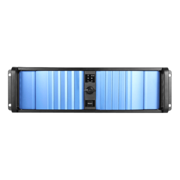 D Storm D-300SEA-BL-HDD2535, Blue Bezel, 4x 5.25&quot;, 3x 3.5&quot; Drive Bays, No PSU, ATX, Black, 3U Chassis