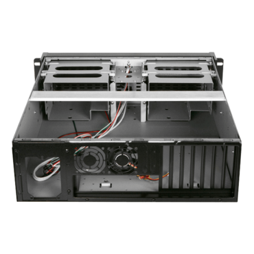 D Storm D-300SEA-RD-75S2UPD8, Red Bezel, 4x 5.25", 3x 3.5" Drive Bays, 750W Rdt PSU, ATX, Black, 3U Chassis