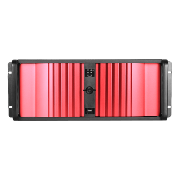 D Storm D-400SEA-RD-T7SA, Red Bezel, 4x 5.25&quot;, 3x 3.5&quot; Drive Bays, No PSU, ATX, Black, 4U Chassis