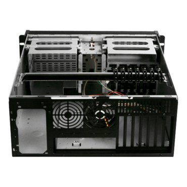 D Storm D-400SEA-RD-T7SA, Red Bezel, 4x 5.25", 3x 3.5" Drive Bays, No PSU, ATX, Black, 4U Chassis