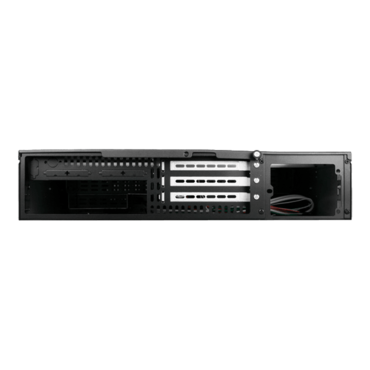 D Storm D-200SEA-RD-T7SA, Red Bezel, 2x 5.25", 2x 3.5" Drive Bays, No PSU, ATX, Black, 2U Chassis