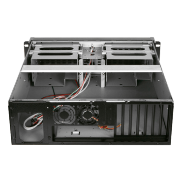 D Storm D-300SEA-BL-T7SA, Blue Bezel, 4x 5.25", 3x 3.5" Drive Bays, No PSU, ATX, Black, 3U Chassis