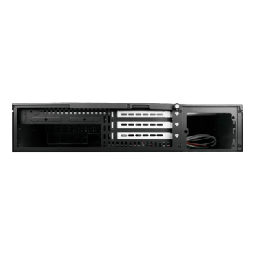 D Storm D-200SEA-SL-HDD2535, Silver Bezel, 2x 5.25", 2x 3.5" Drive Bays, No PSU, ATX, Black, 2U Chassis
