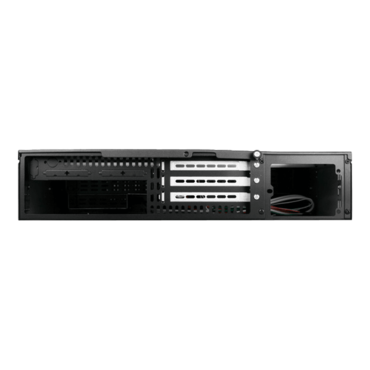 D Storm D-200SEA-BL-RAIL24, Blue Bezel, 2x 5.25", 2x 3.5" Drive Bays, w/ 20" Sliding Rail Kit, No PSU, ATX, Black, 2U Chassis